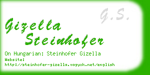 gizella steinhofer business card